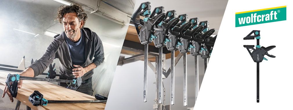 Gewinnen Sie ein Wolfcraft-Einhandzwingen-Set!